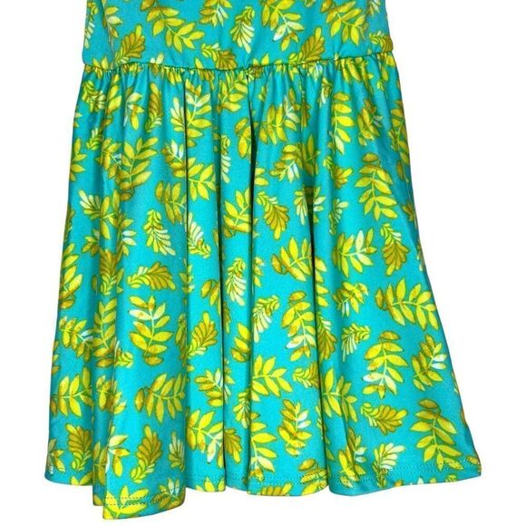 NEW Dot Dot Smile Gold Ferns Green Floral Cap Sleeve Dress 2T - Picture 3 of 7